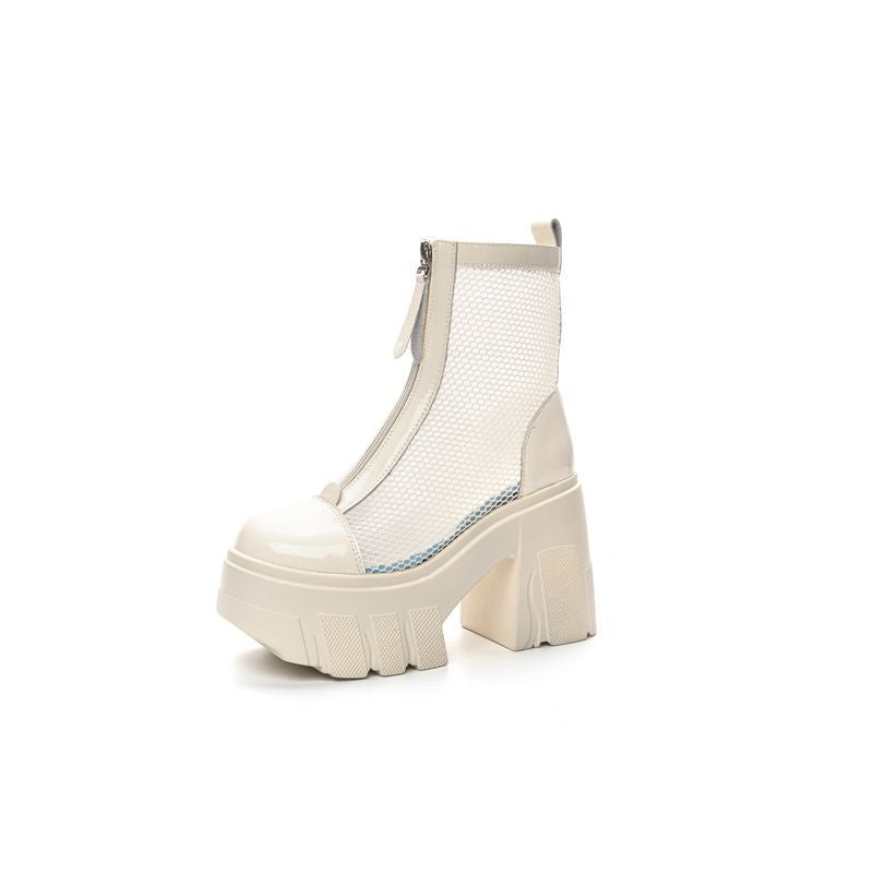 Women's Platform Thick Bottom Thin Mesh Martin Sandals