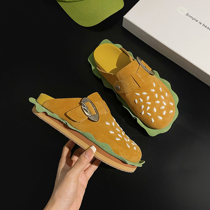 Platform Outdoor Flat Pump Slip-on Lofter Sandals