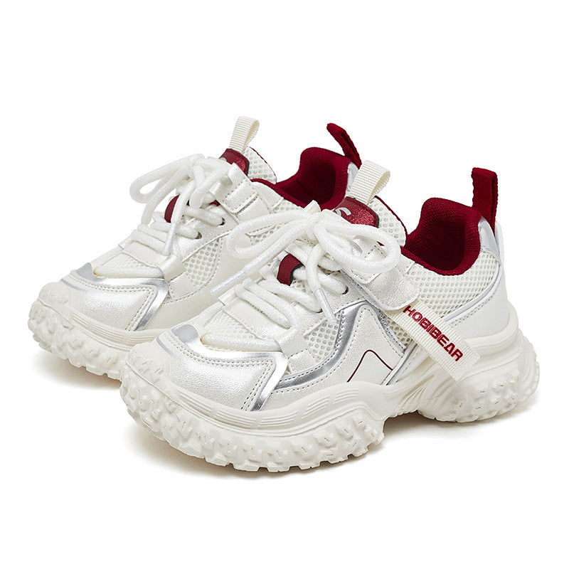 Glamorous Double Mesh Breathable Campus Daddy Kid's Sneakers