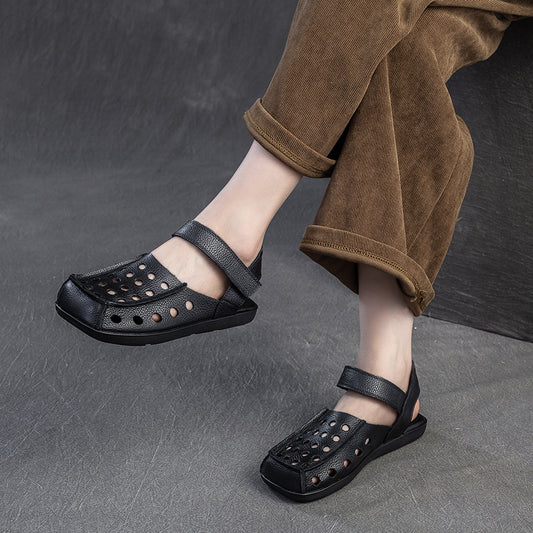 Women's Breathable Velcro Flat Bottom Comfort Mother's Sandals