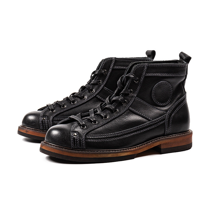 Men's Martin Autumn Trendy First Layer Cowhide Boots