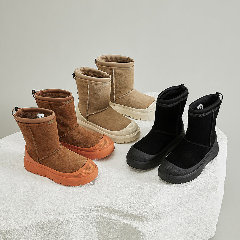 Women's & Men's Fleece-lined Warm Queen Height Increasing Fashion Sneakers