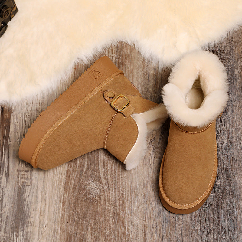 Women's Thick Bottom Short Winter Thickening Thermal Snow Boots