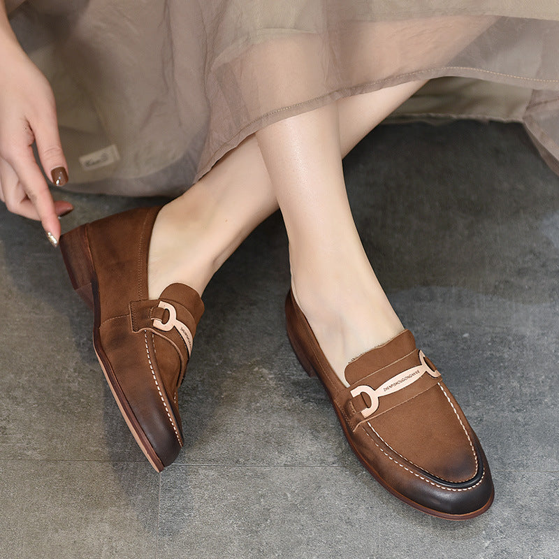Women's Two Pairs Can Be Combined Genuine Loafers