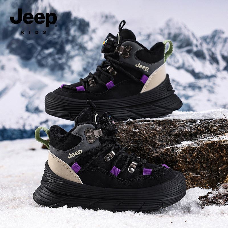 Children's Comfortable Boys Thermal Hiking Suede Kid's Sneakers