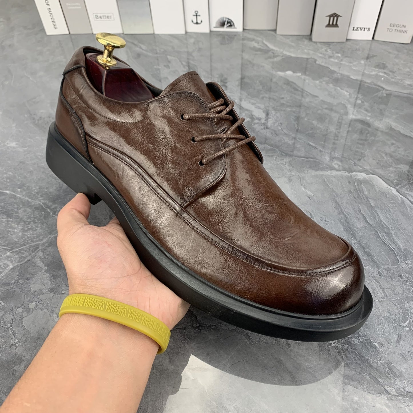 Men's Bottom Lace Up Formal Wear Business Leather Shoes