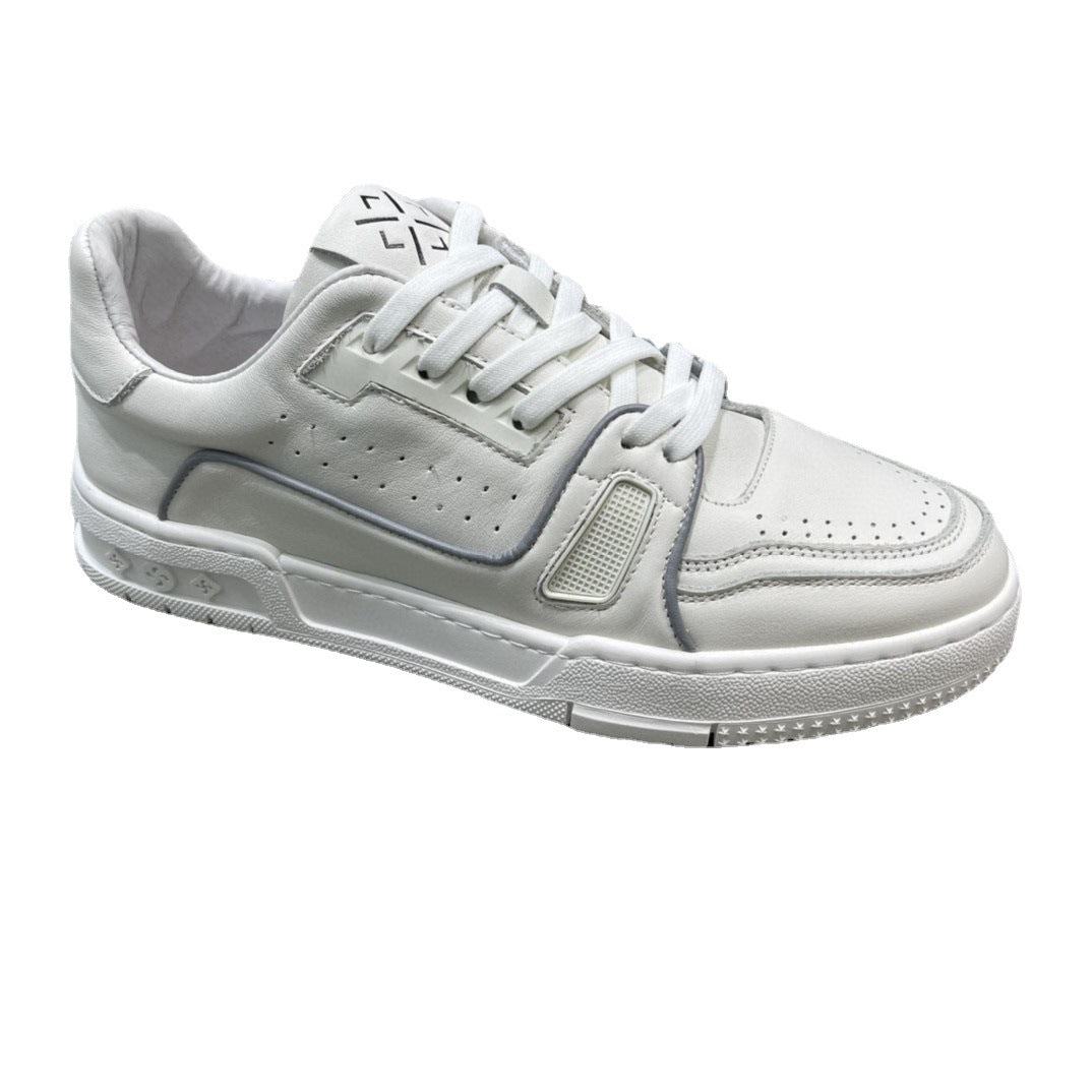 Men's Source Genuine White Top Layer Cowhide Men's Board Shoes