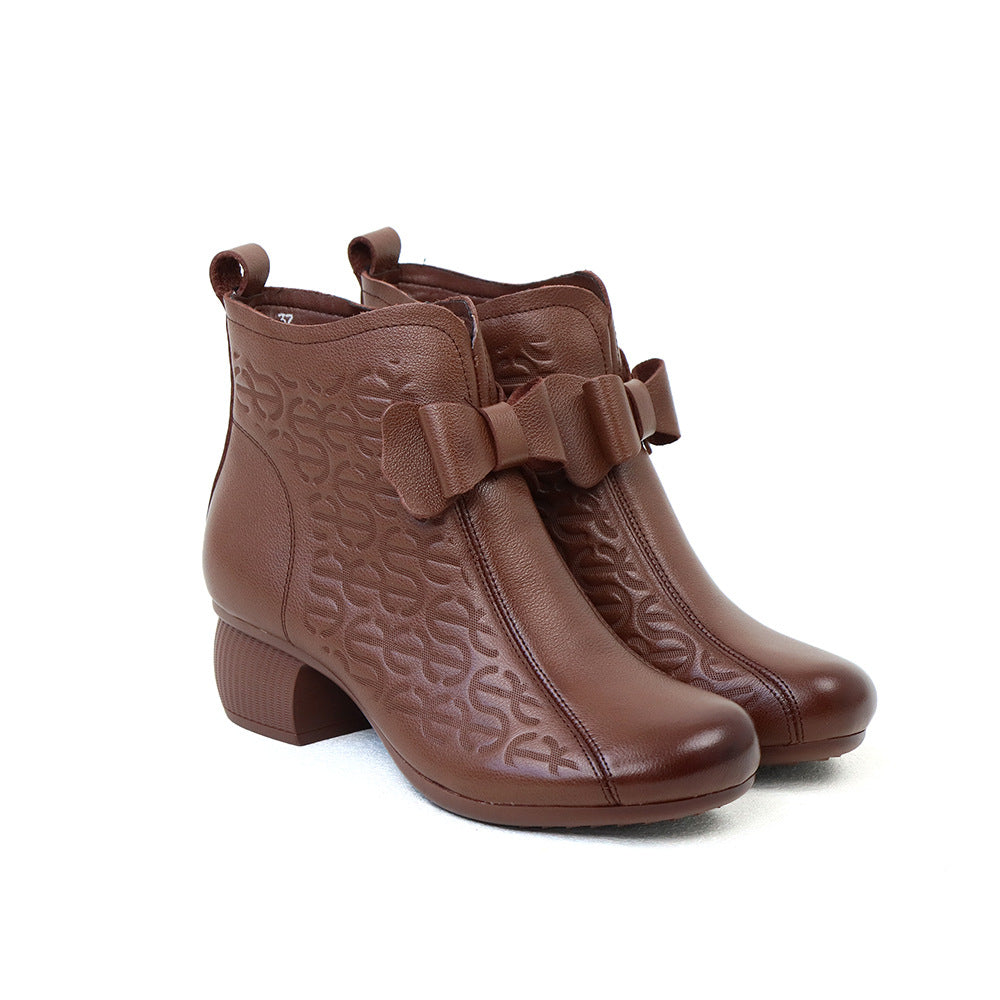 Women's Retro Medium Chunky Soft Bottom Surface Women's Casual Shoes