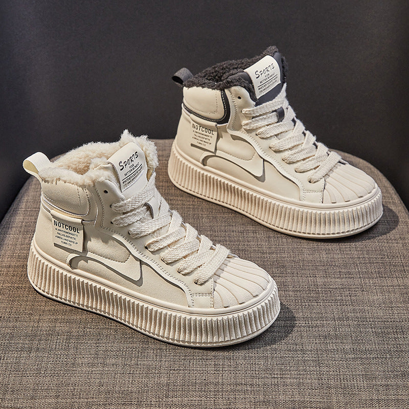 Women's Top White Korean Style Thick Bottom Women's Sports Shoes