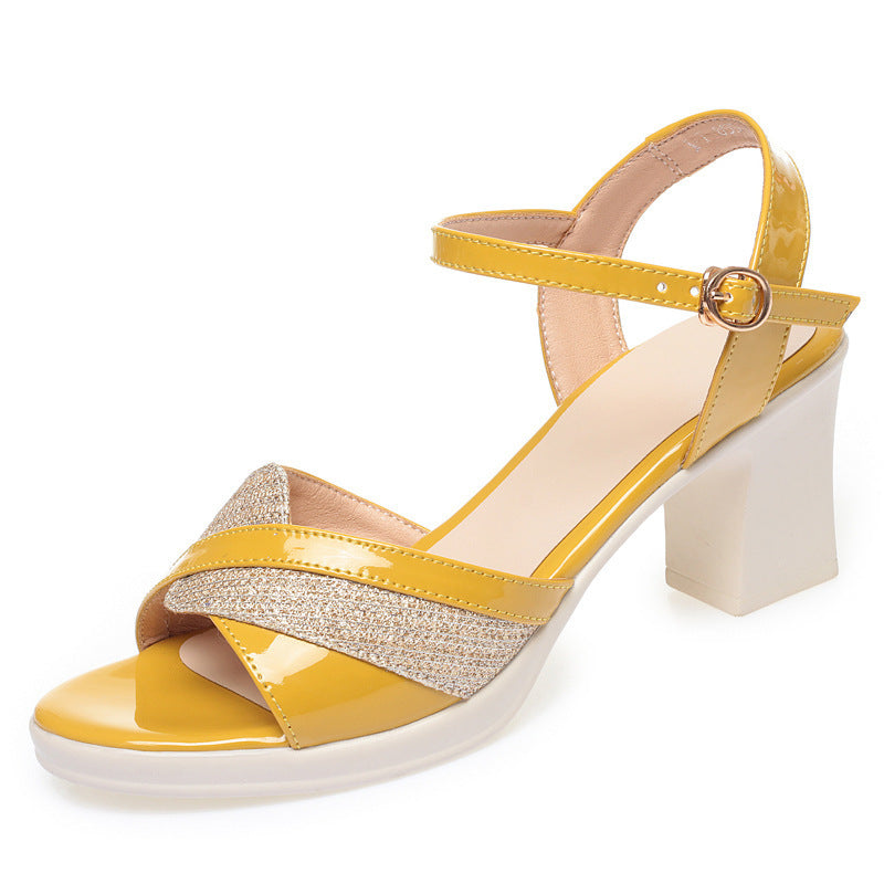 Women's Summer Soft Bottom Plus Size High Waterproof Heels