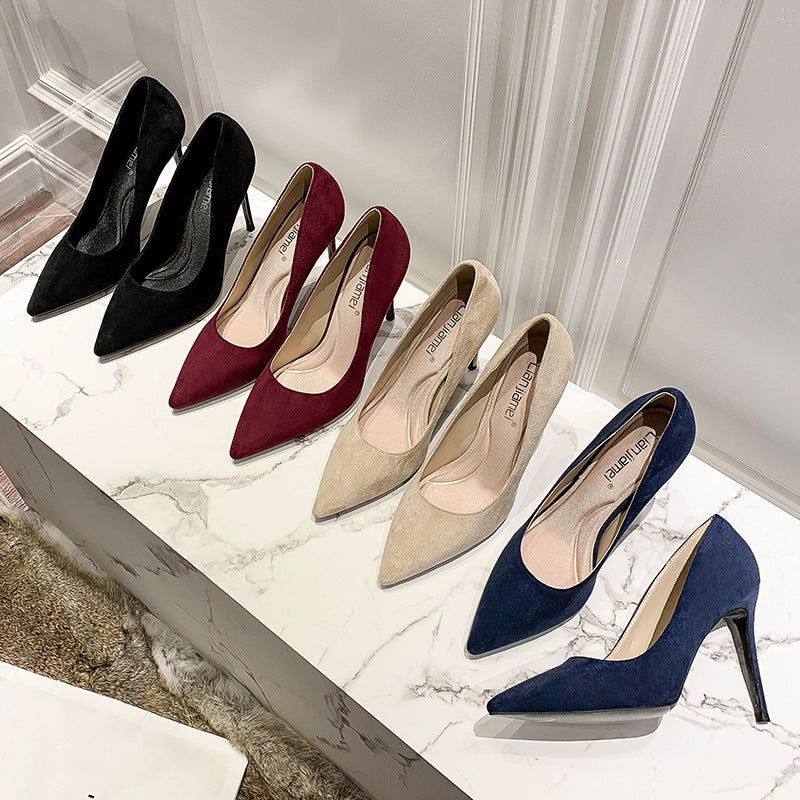 Women's Black High Stiletto Versatile Goddess Style Heels