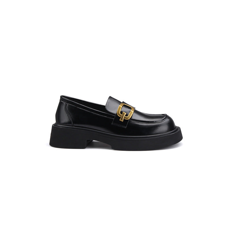Women's & Men's High Goods Full Cowhide Platform Slip-on Men's Shoes