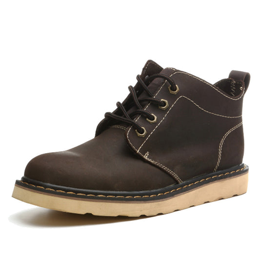 Women's & Men's Short Trendy Vintage Waterproof Motorcycle British Boots