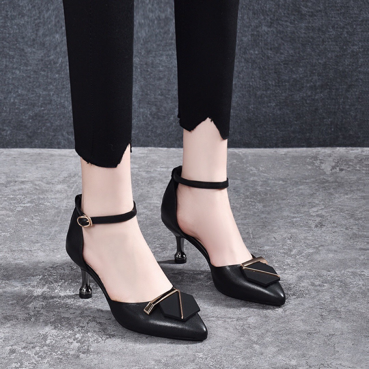 Women's Box High Mid Authentic Stilettos Hollow Heels