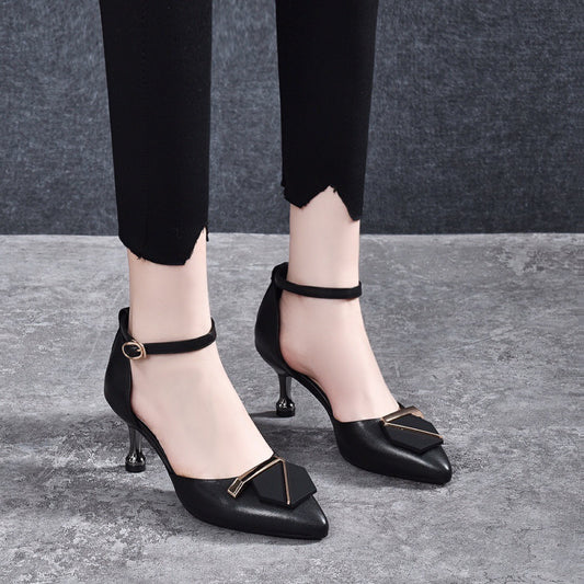 Women's Box High Mid Authentic Stilettos Hollow Heels