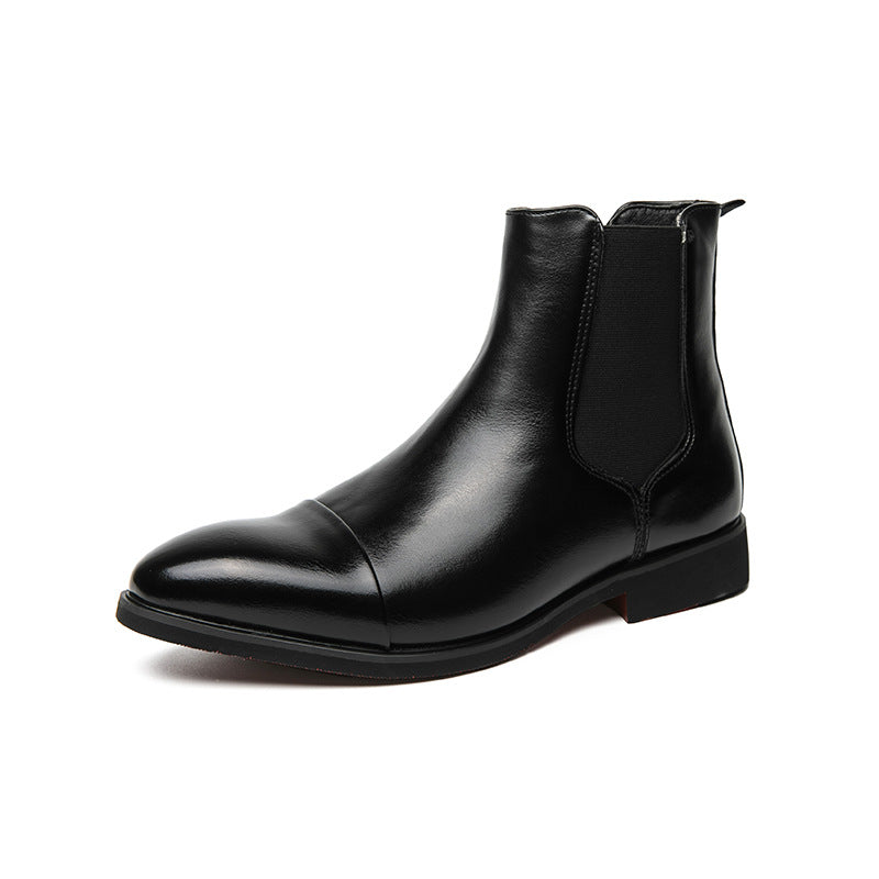 Men's Keep Warm Fashion Trends Pointed Sleeve Leather Shoes