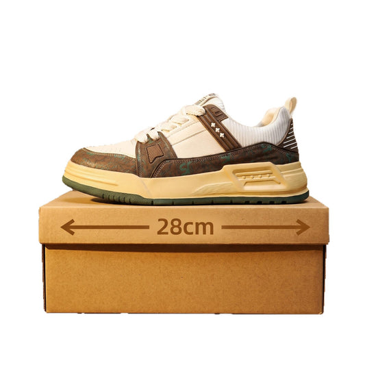 High-grade Preppy Style Fashion Platform Surface Low-cut Lightweight Men's Board Shoes