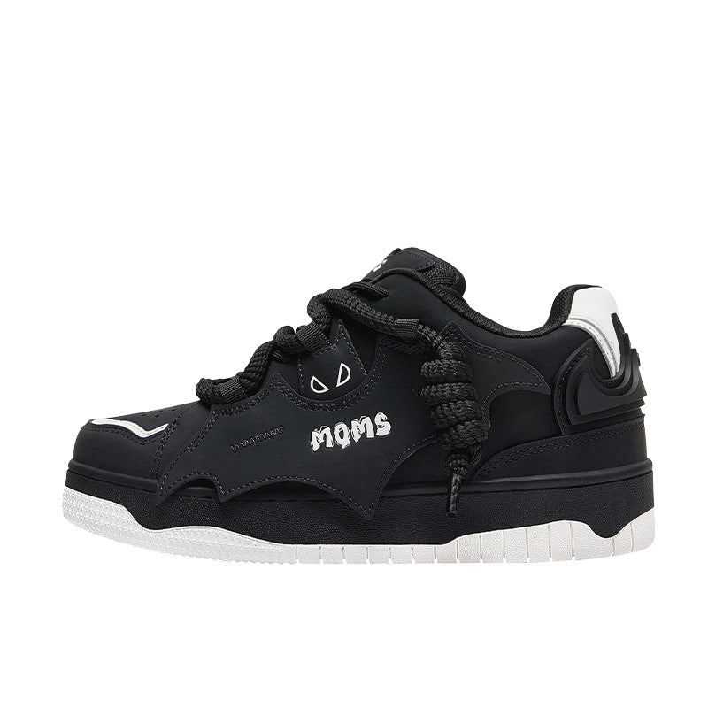 Women's & Men's Trendy Cool Bat Black Youth Bread Sneakers