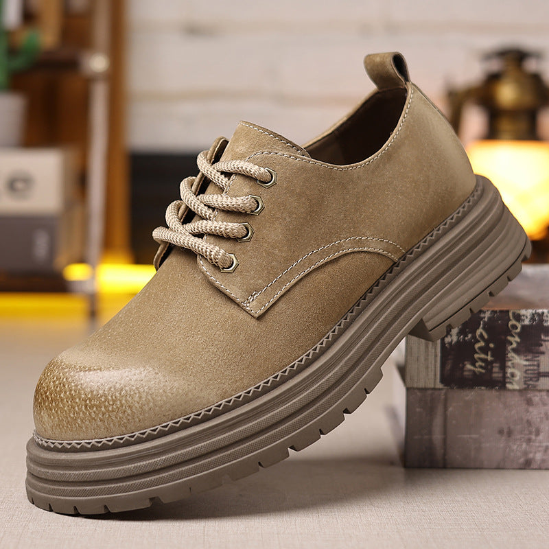 Men's Frosted Big Toe British Style Raise Boots