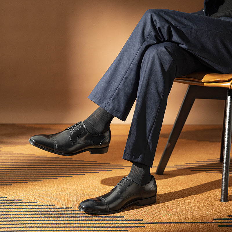 Men's Delivery Within Hours Genuine Business Formal Wear Cowhide Leather Shoes