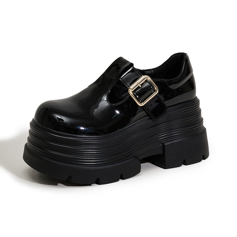 Women's British Style Big Head Height Increasing Loafers
