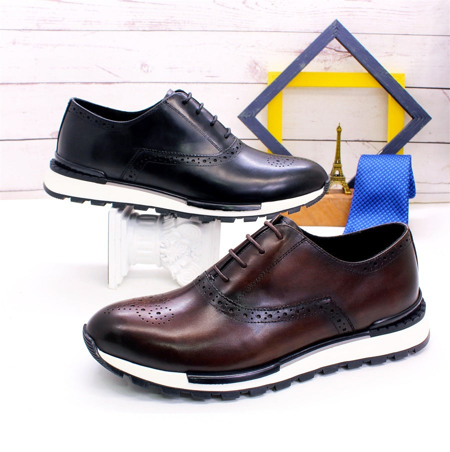 Graceful Men's Durable Pretty Trendy Cowhide Leather Shoes