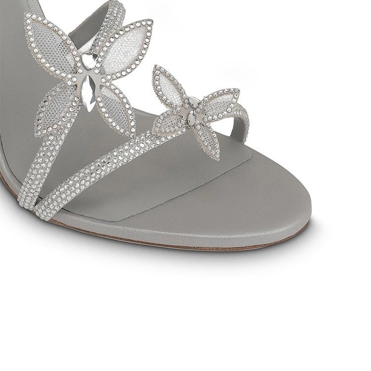 Wind Winding Tape Crystal High Butterfly Decoration Heels