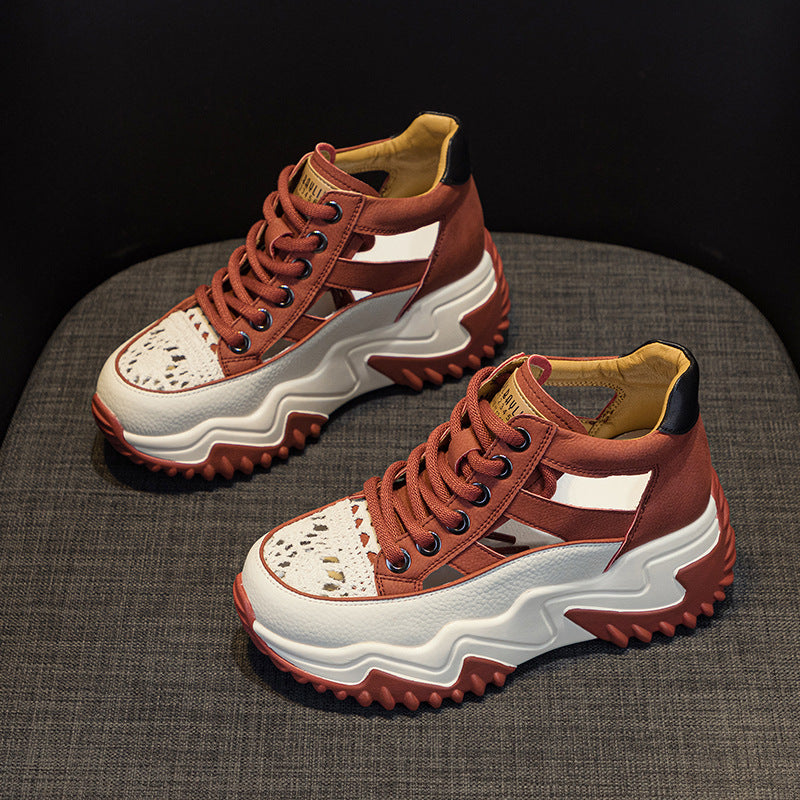 Women's Dad Summer Fashion Retro Lightweight Height Increasing Women's Casual Shoes