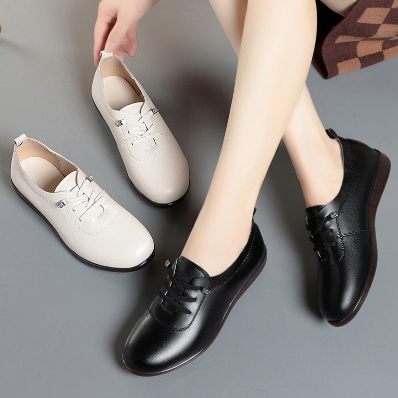 Women's British Style Autumn Flat Bottom Comfortable Women's Shoes