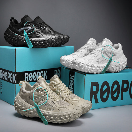 Women's & Men's Breathable Clunky Couple Fashion Thick Bottom Sneakers