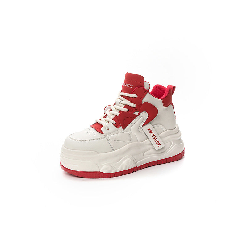 Super Popular Spring Platform Cowhide Easy Wear Sneakers