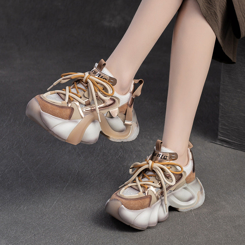 Women's Summer Breathable Mesh Front Dad Design Casual Shoes