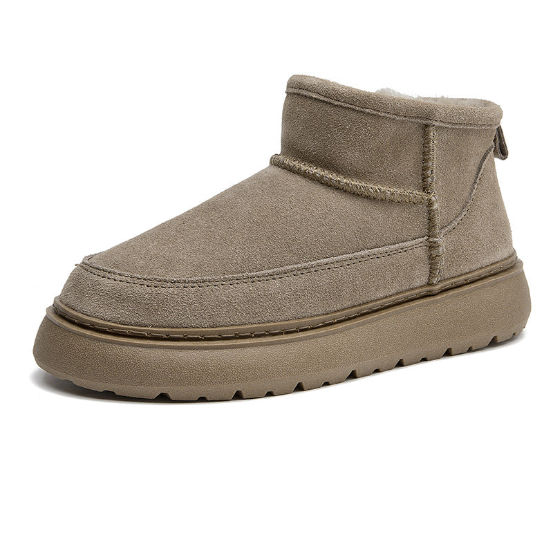 Women's Sheepskin Fur For Winter Fleece-lined Thickened Snow Boots