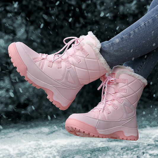 Women's Winter Thicker Plush Cotton Windproof Sports Snow Boots