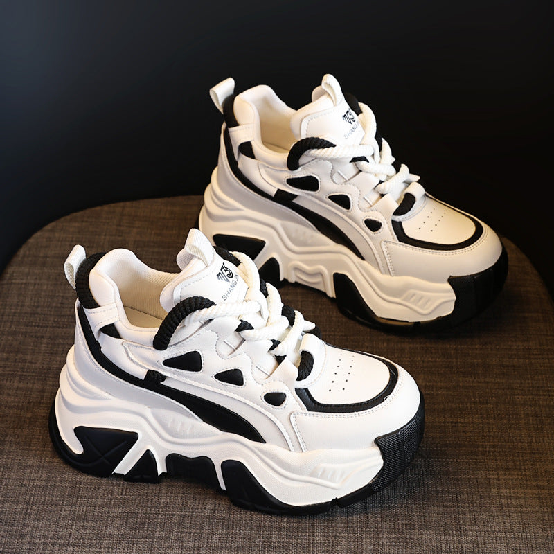 Women's Authentic Platform Dad Autumn Round Toe Height Casual Shoes