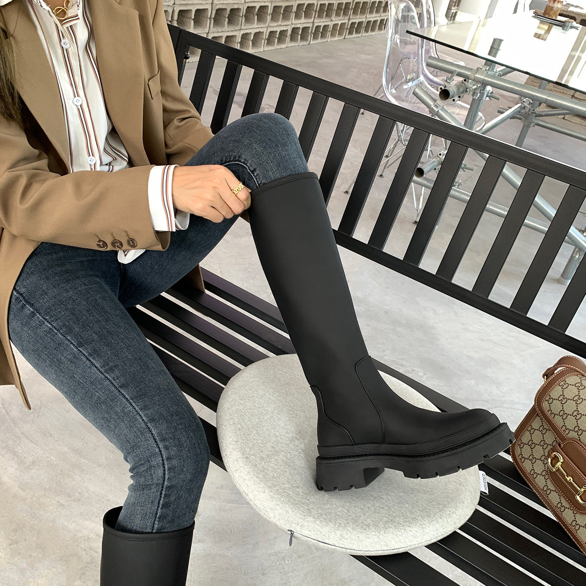 Women's In The World Below Knee Platform Boots