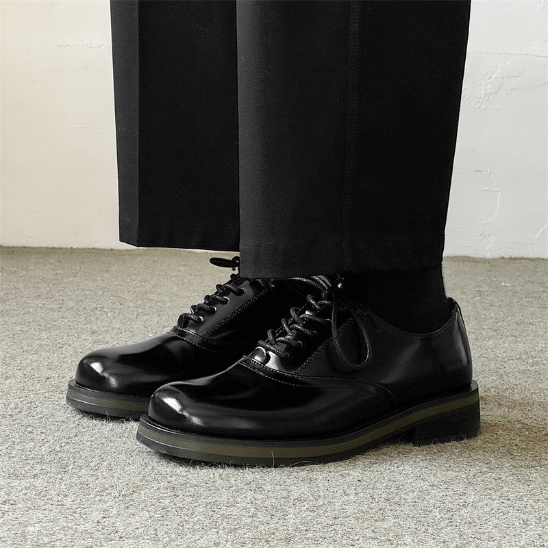 Women's & Men's Spring Couple Derby British Style Business Leather Shoes