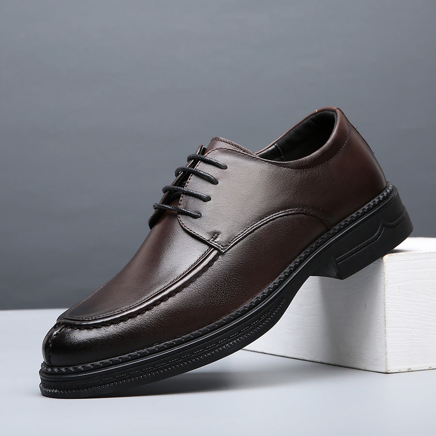 Men's Retro Green Fashion Rubber Soft Bottom Leather Shoes