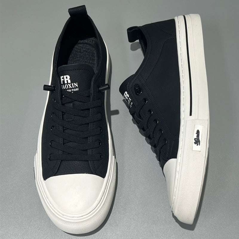 Men's White Surface Genuine Slip-on Summer Men's Board Shoes