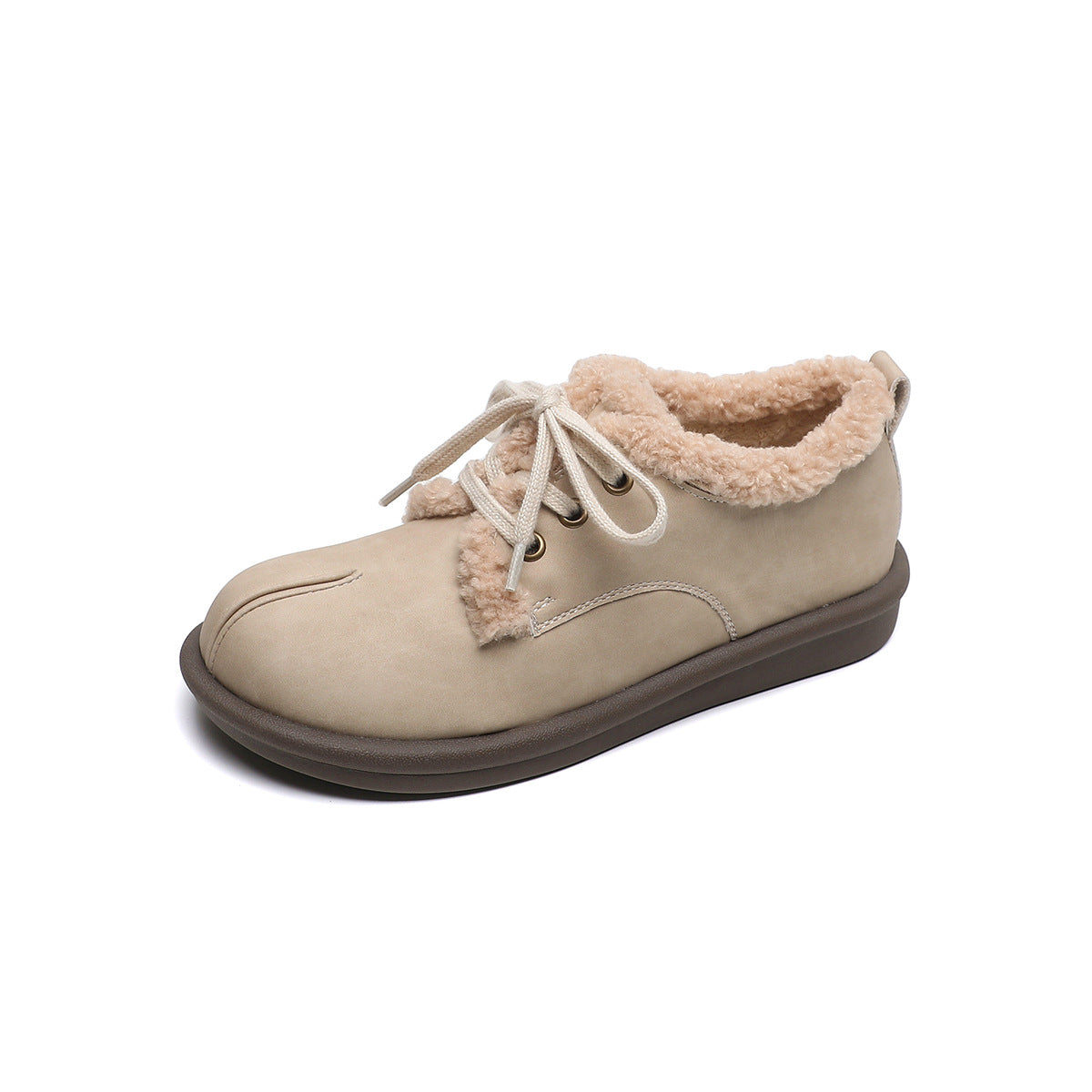 Women's Fluffy Outer Wear Winter Pumps Fleece-lined Loafers