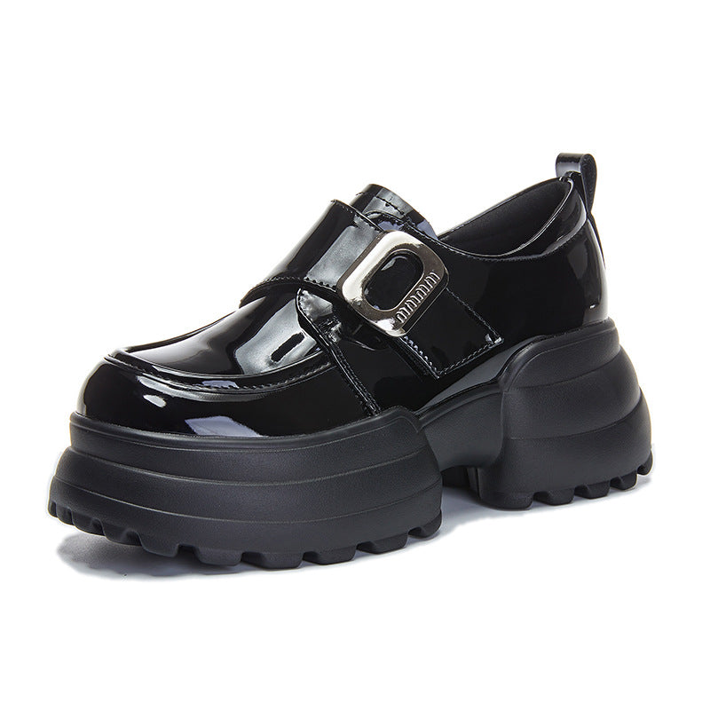 Women's Patent For Spring Magic Stick Thick Women's Shoes