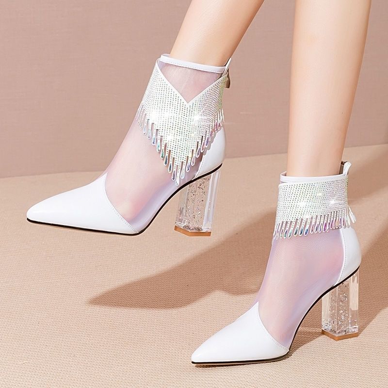 Women's Fashionable Autumn Fashion Soft Handmade Mesh Heels