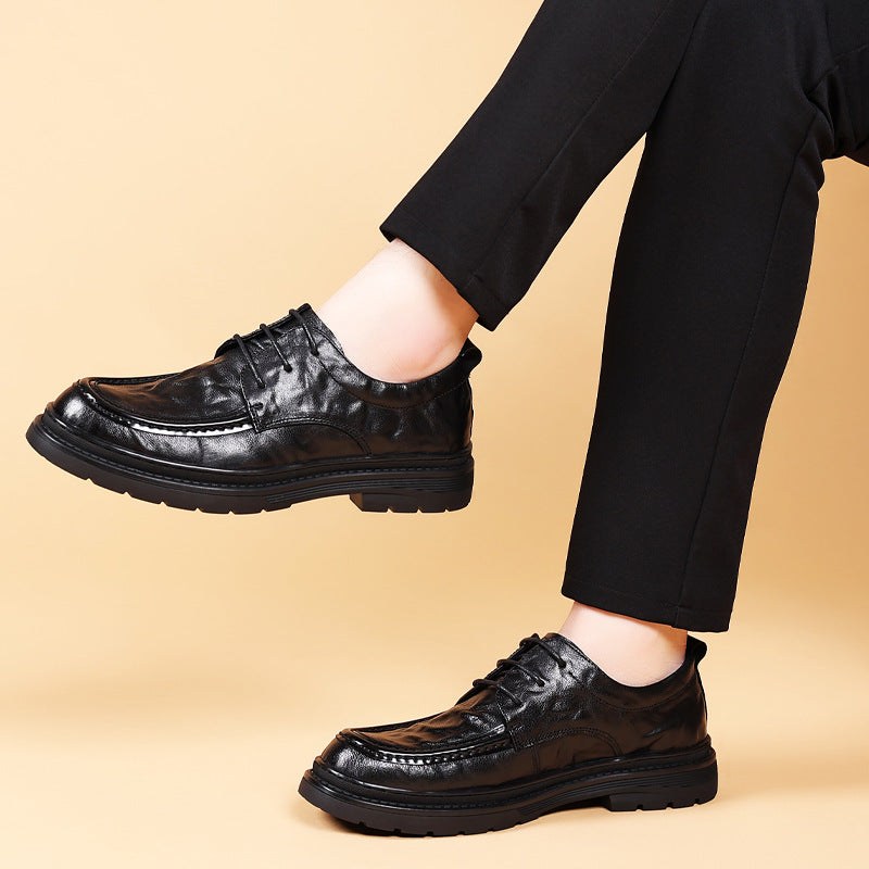 Men's Genuine Business Formal Wear Big Toe Leather Shoes