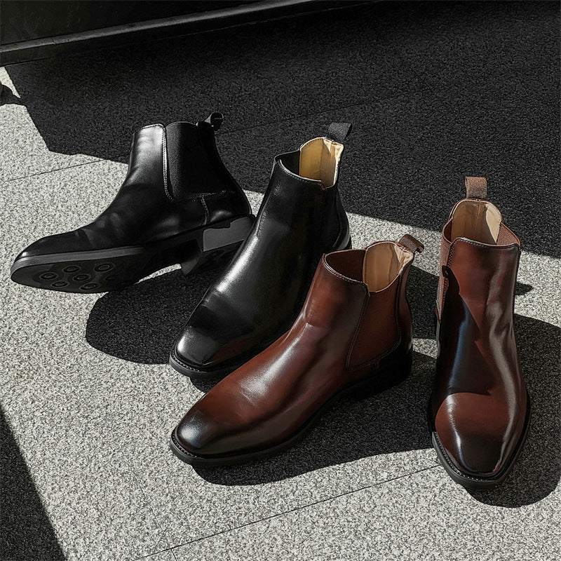 Men's Autumn British Style Retro Handmade Pointed Boots