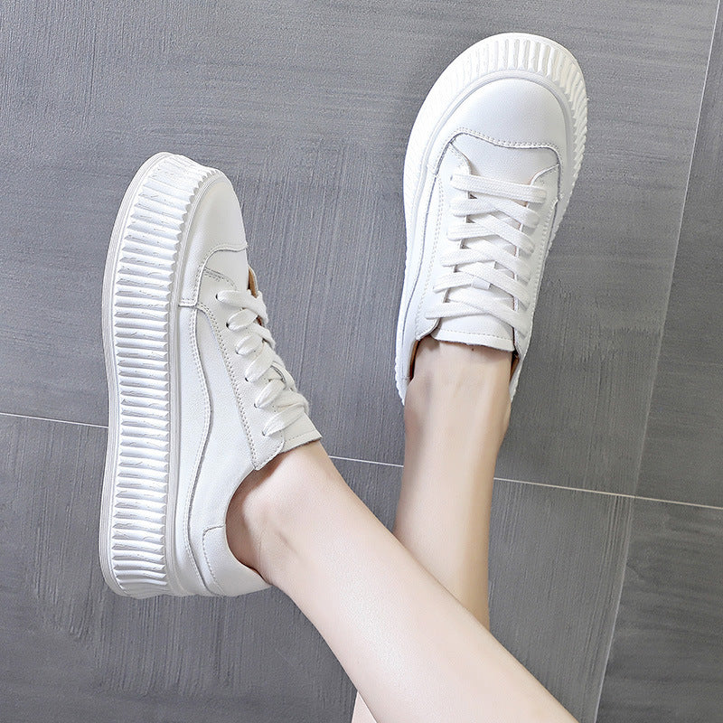 Platform Genuine Made Korean Biscuit White Female Women's Casual Shoes