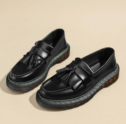 Women's British Style Fashion Round Toe Break Loafers
