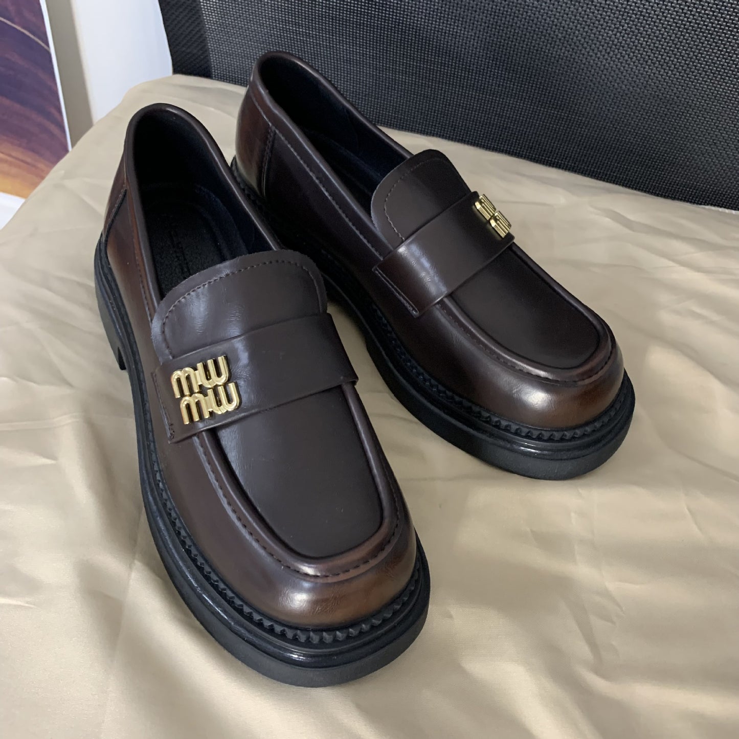 Second Hair Grape Mom Preppy Style Loafers