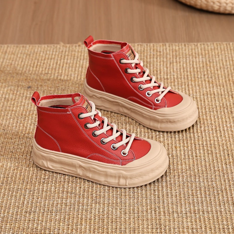 Women's Top White Genuine Made Korean Fairy Casual Shoes