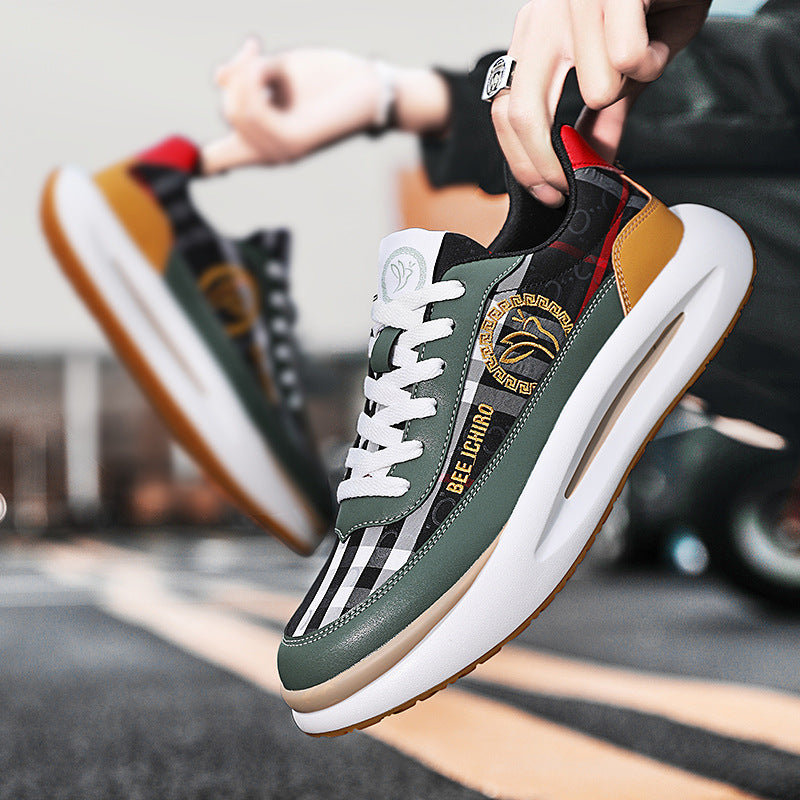 Women's & Men's Bottom Summer Cloth Surface Breathable Plaid Sneakers