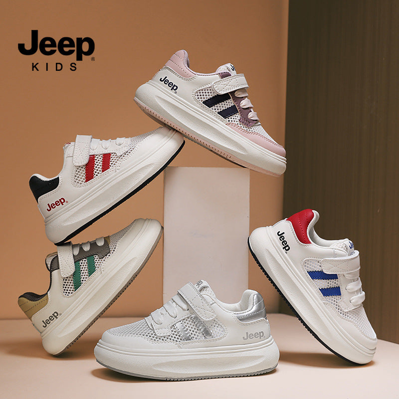 Children's White Summer Boys Pe Class Mesh Kid's Sneakers